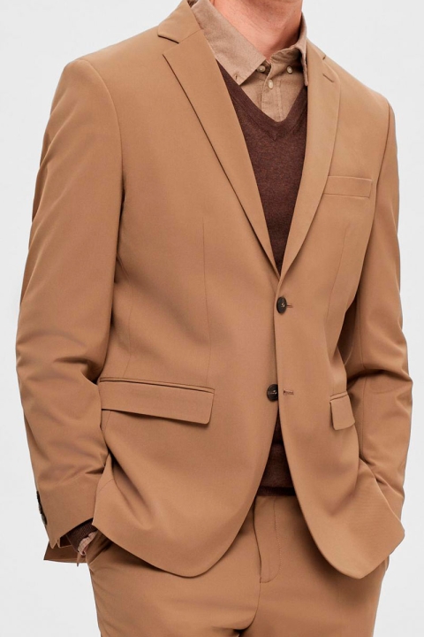 Selected Slim Liam Flex Blazer Camel