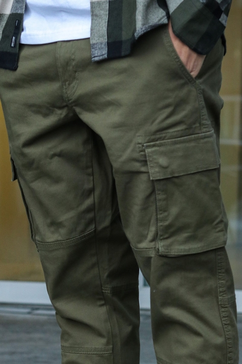 Only & Sons Cam Stage Cargo Cuff Pants Olive Night