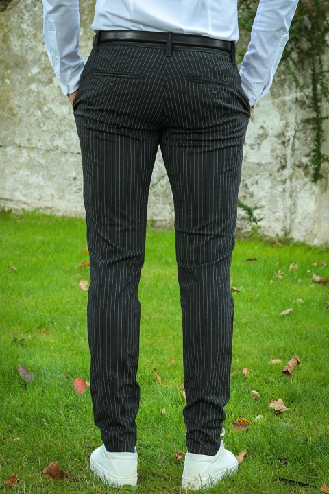 Only & Sons Mark Pants Stripe Dark Grey Melange