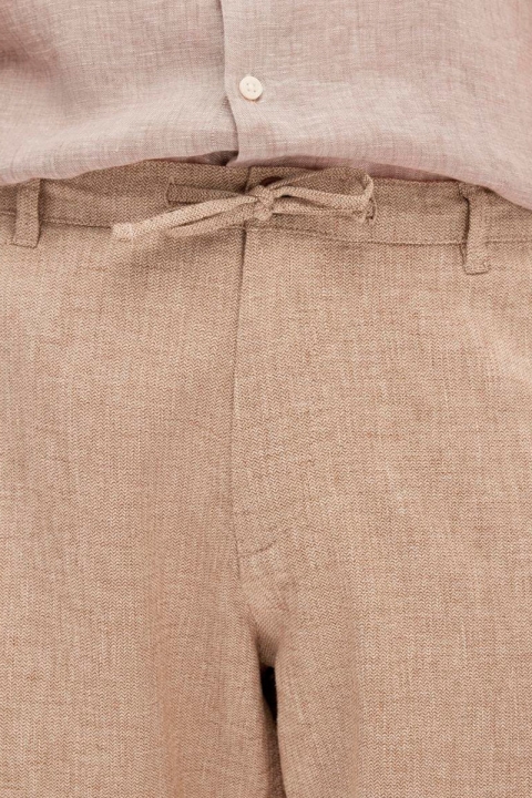 Selected Regular Brody Linen Shorts Toffee