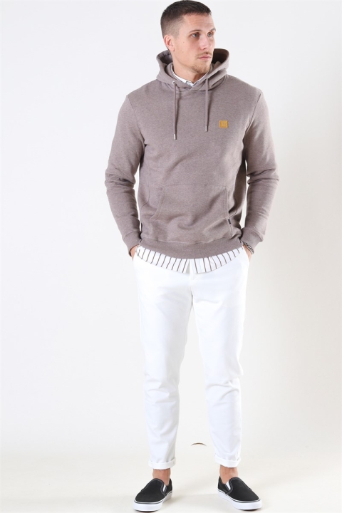 Les Deux Brown Cub Melange/Yellow Piece Hoodie