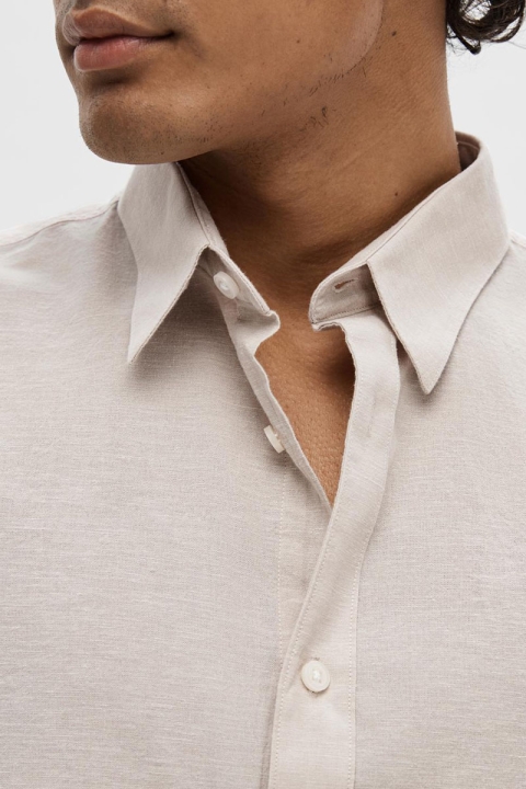 Selected Slim New Linen Shirt LS Pure Cashmere