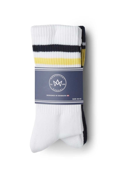 Kronstadt Nad 4-pack socks White/Navy/Yellow