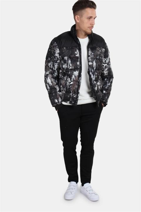 Only & Sons Bertil Puffer Jas Black Print