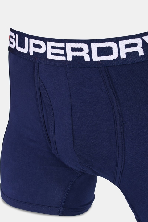 Superdry Sports Boxers Double Pack Optic/Richest Navy