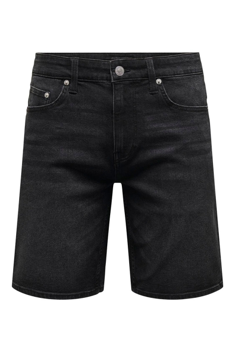 ONLY & SONS Weft Denim Shorts Black Denim