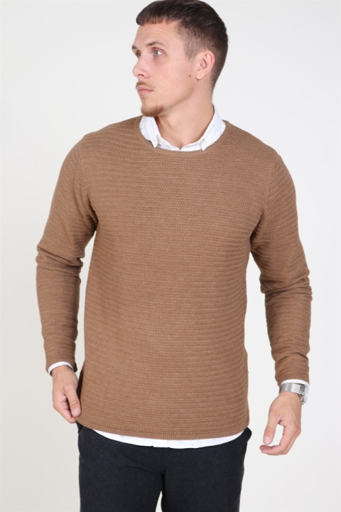 Clean Cut Aberdeen Crew Neck Breien Warm Sand Melange