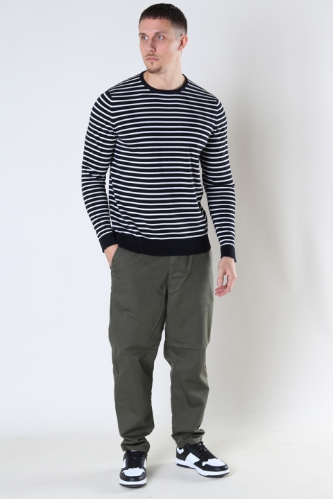 ONLY & SONS ONSKOBY  STRIPE CREW KNIT Dark Navy