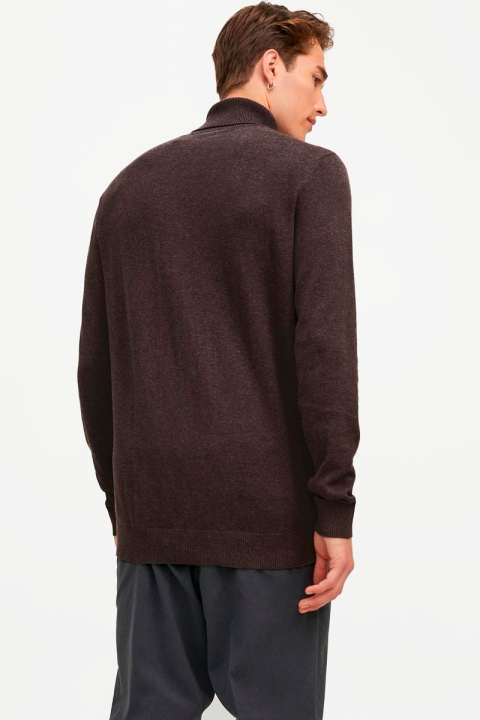 Jack & Jones JJEEMIL KNIT ROLL NECK NOOS Mulch