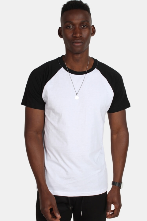 Urban Classics Raglan Contrast Tee White/Black