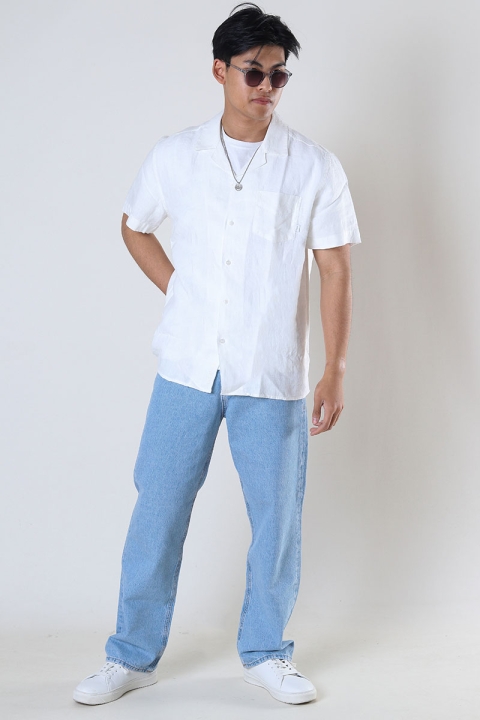 Woodbird Mays Linen Shirt Off White