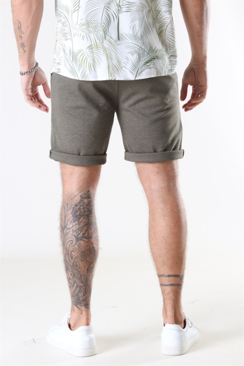 Clean Cut Milano Jersey Shorts Dusty Green Melange