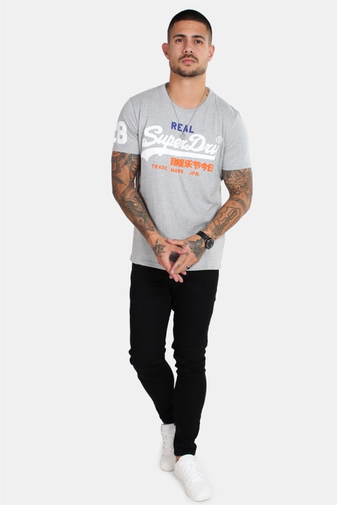 Superdry Vintage Logo Tri T-shirt Montana Grey Grit