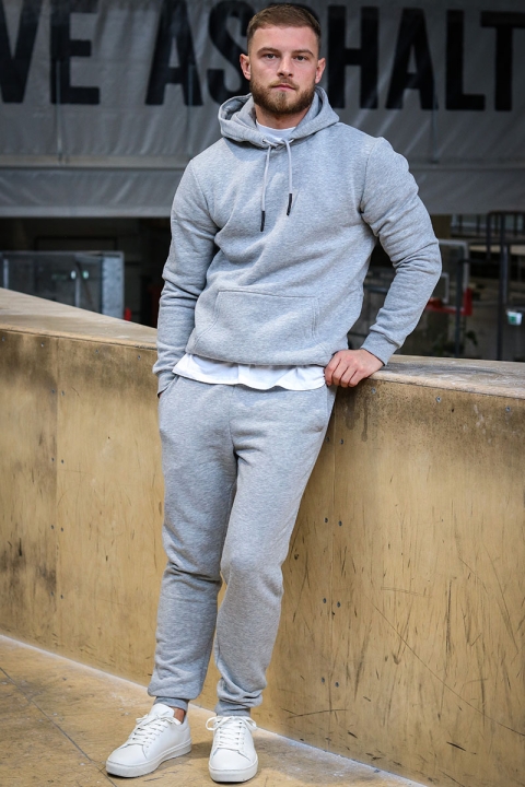 ONLY & SONS CERES PANT & HOODIE SET Light Grey Melange