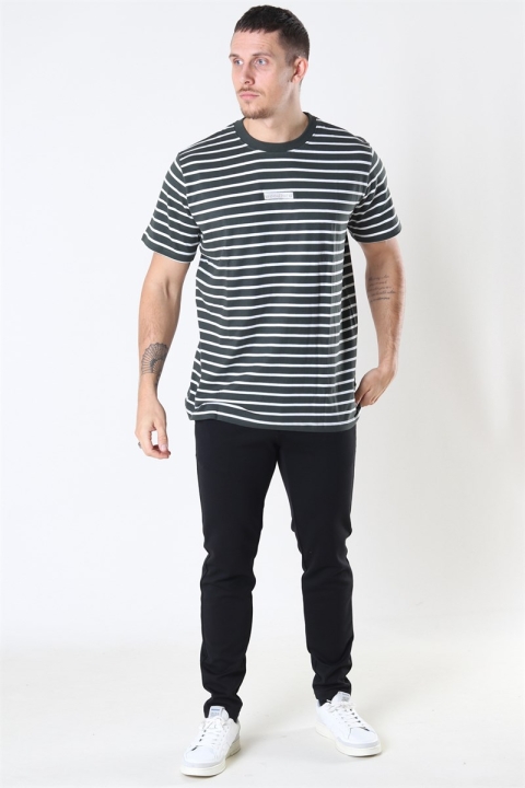 Woodbird Menak Stripe T-shirt Army-Kit