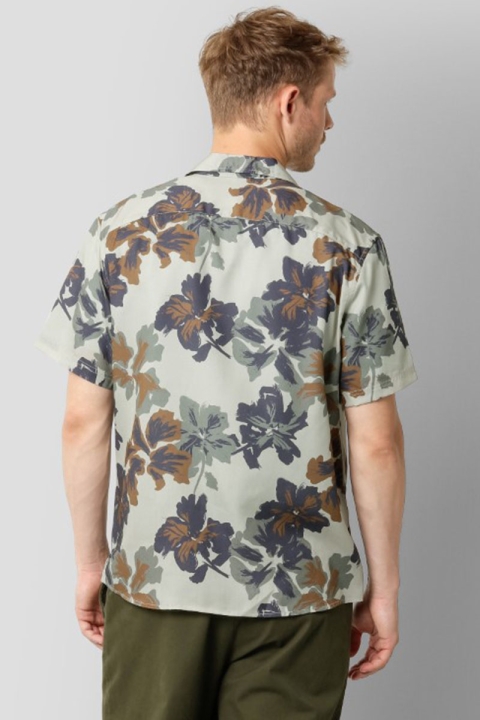 Clean Cut Copenhagen Bowling Daniel Shirt SS Khaki Flowers