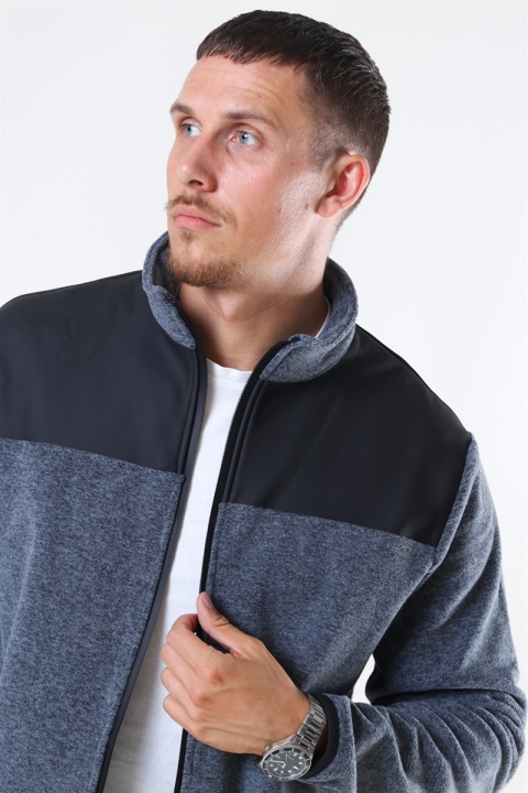 Rains Fleece Zip Puller Jas Grey Melange