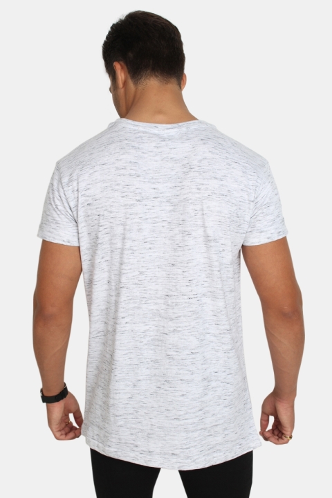 Klokban Classics TB1576 Space Dye Turnup T-shirt White/Grey