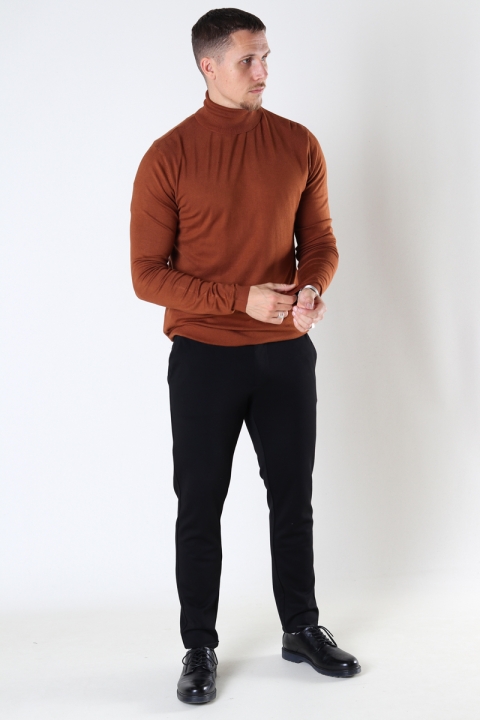 JEFF MALCOLM ROLL NECK KNIT Golden Brown