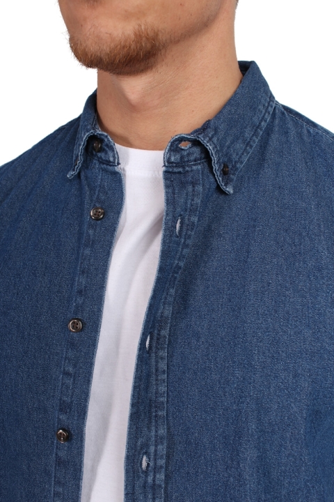 Kronstadt Overhemd Johan Denim Dark Blue 