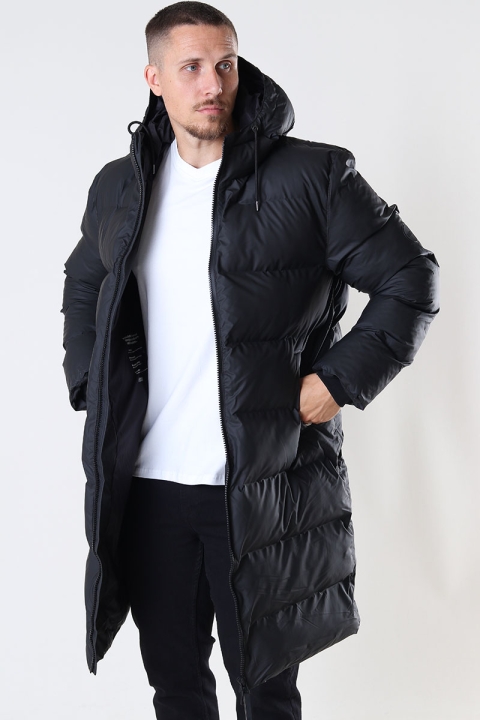 Rains Long Puffer Jacket 01 Black