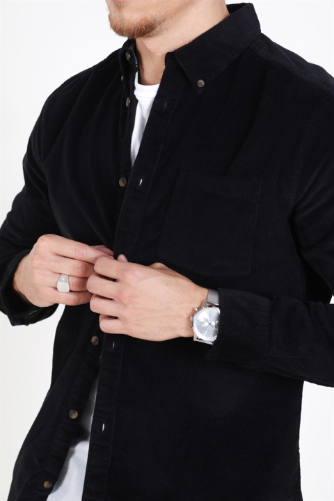 Only & Sons Georg Solid Corduroy Overhemd Black