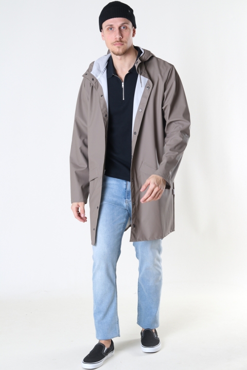 Rains Long Jacket 17 Taupe