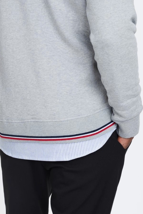 Les Deux Embossed Sweatshirt Grey Melange