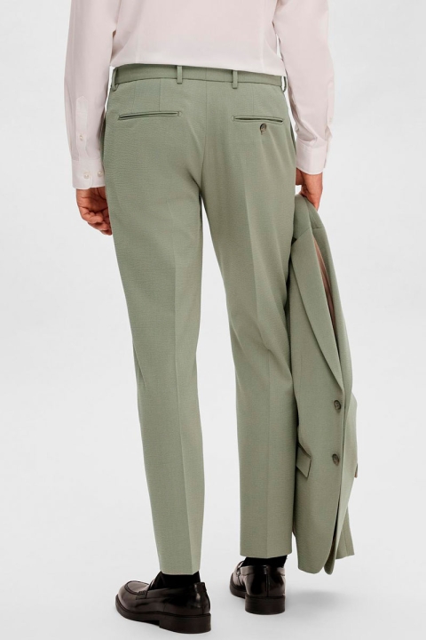 Selected SLHSlim Corby Seersucker Trousers Flex Desert Sage