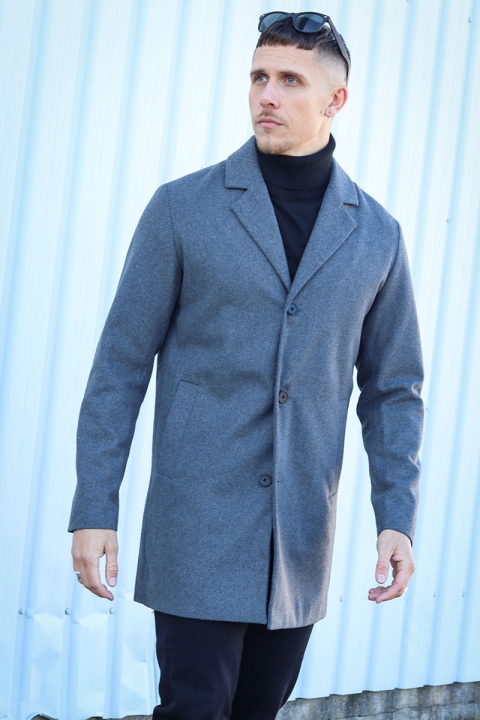 Jack & Jones TOMMY WOOL COAT Grey Melange