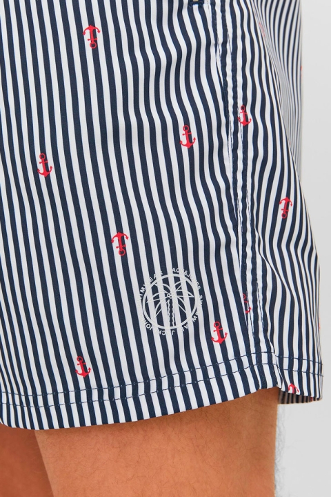 Jack & Jones Fiji Swim Shorts Mini Stripe Navy Blazer