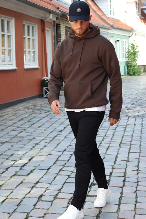 Jack & Jones Bradley Sweat Hoodie Seal Brown