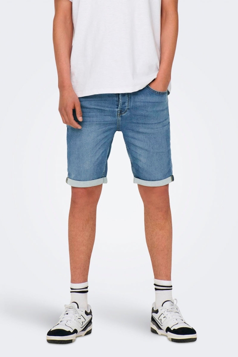 ONLY & SONS PLY LIFE JOG BLUE SHORTS PK 8584 NOOS Blue Denim