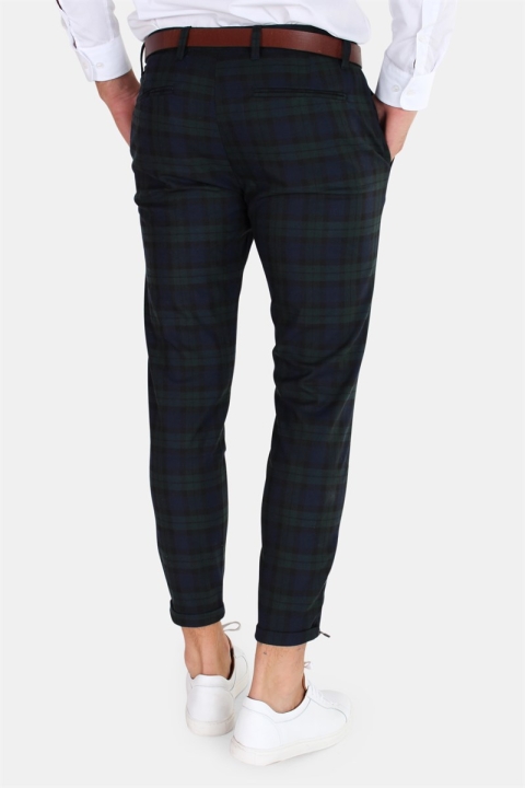 Gabba Pisa Chino Check Broek Navy Green