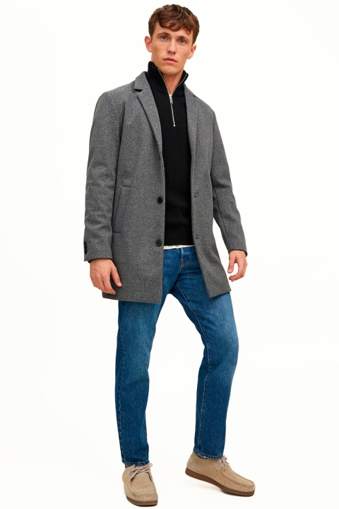 Jack & Jones JJPANNEL KNIT HALF ZIP Black