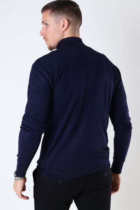 JEFF FRANKIE HALF ZIP KNIT Navy