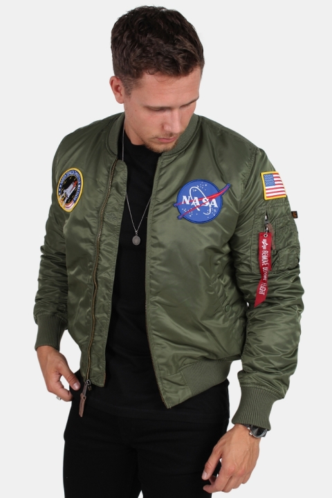 Alpha Industries  MA-1 VF NASA Bomber Jas Sage Green