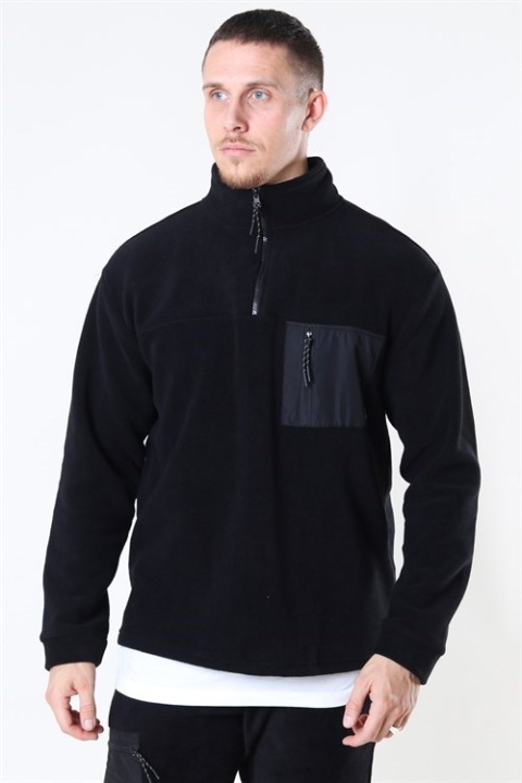 Woodbird Frinck Fleece Zip Black