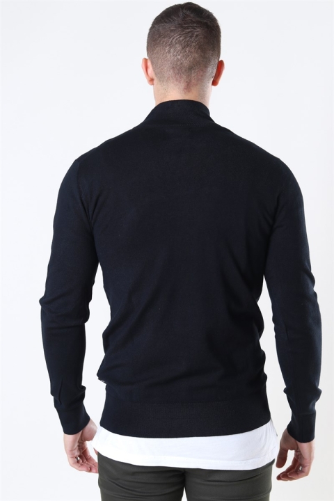 Jeff Argento Half Zip Breien Black