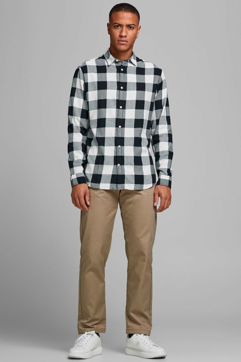 Jack & Jones Gingham Twill Shirt L/S Whisper White