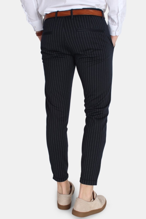 Gabba Pisa Chino Pinstripe Broek Navy Stripe