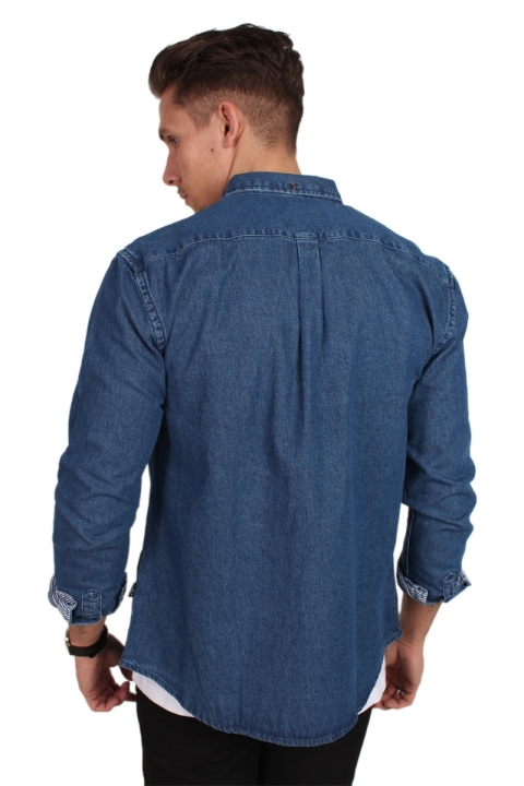 Kronstadt Overhemd Johan Denim Dark Blue 