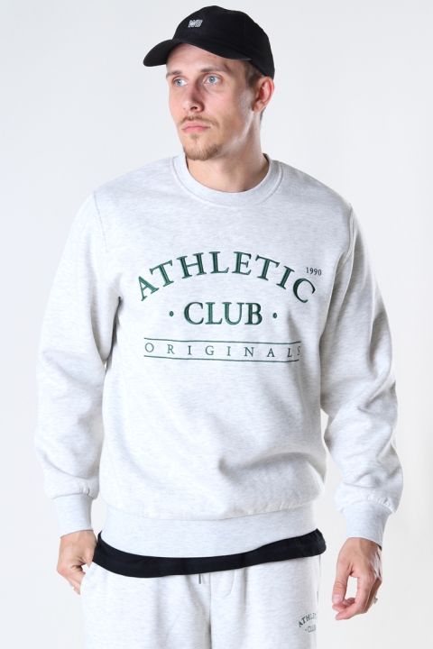 Jack & Jones JORTOBIAS SWEAT CREW NECK KA White Melange