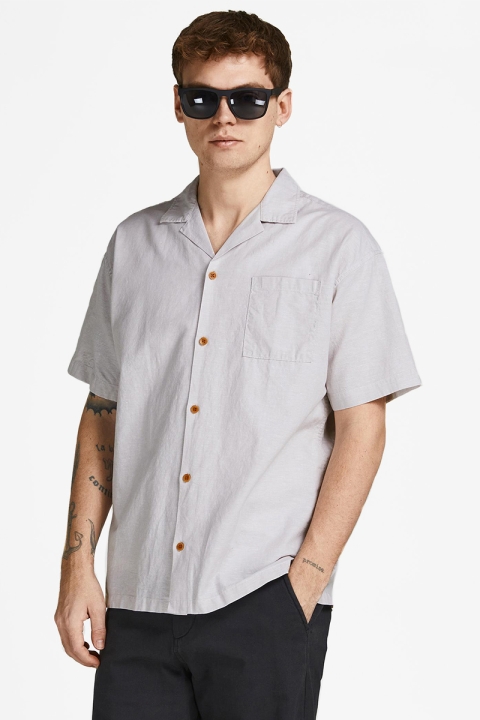 Jack & Jones JJESUMMER RESORT SHIRT S/S S22 SN Crockery RELAX FIT