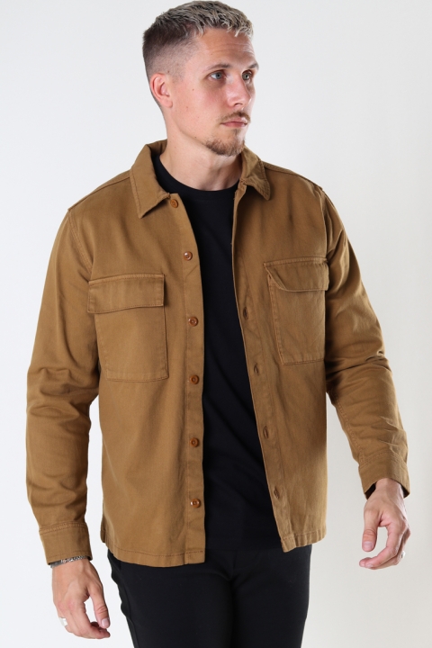 Jack & Jones JORNOLAN OVERSHIRT LS Rubber /COMFORT