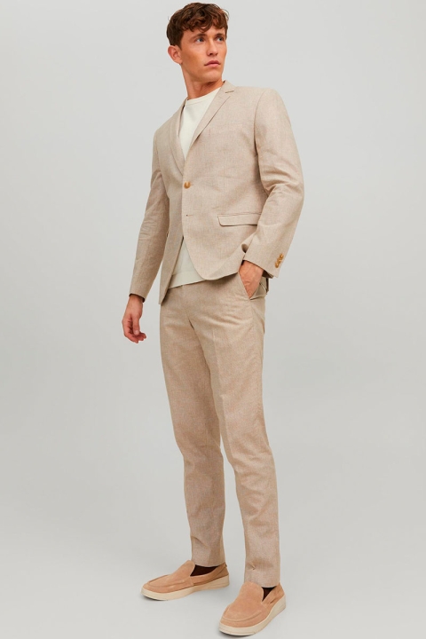 Jack & Jones Riviera Linen Trousers Petrified Oak