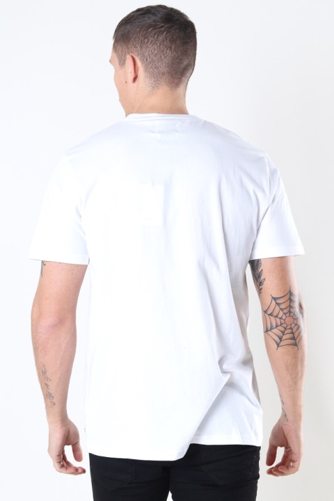 Woodbird Trope Split Tee White