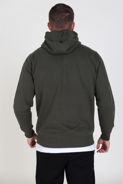 Solid Organic Morgan Zip Sweat Ivy Green Mel