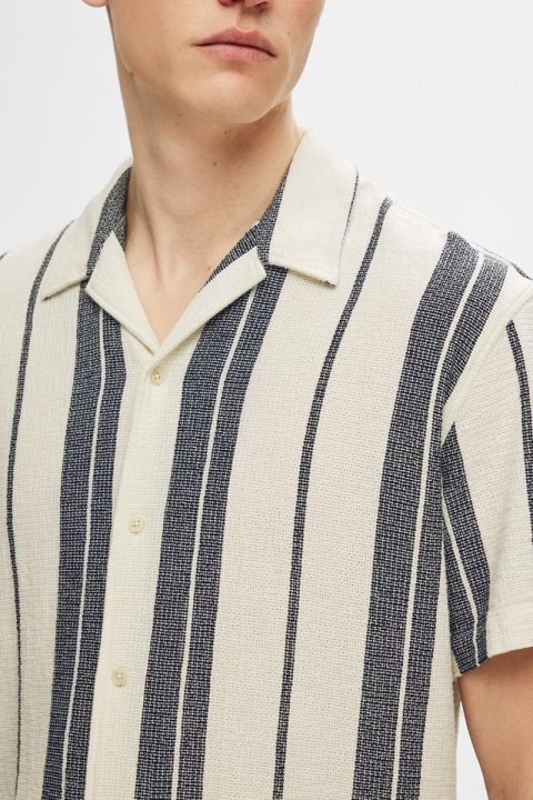 Selected Regular West Shirts SS Resort Bright White