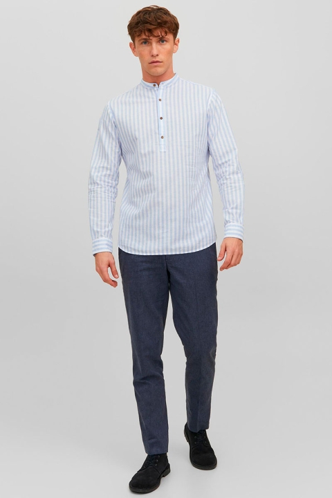 Jack & Jones JPRBLASUMMER HALF PLACKET SHIRT L/S SN Cashmere Blue